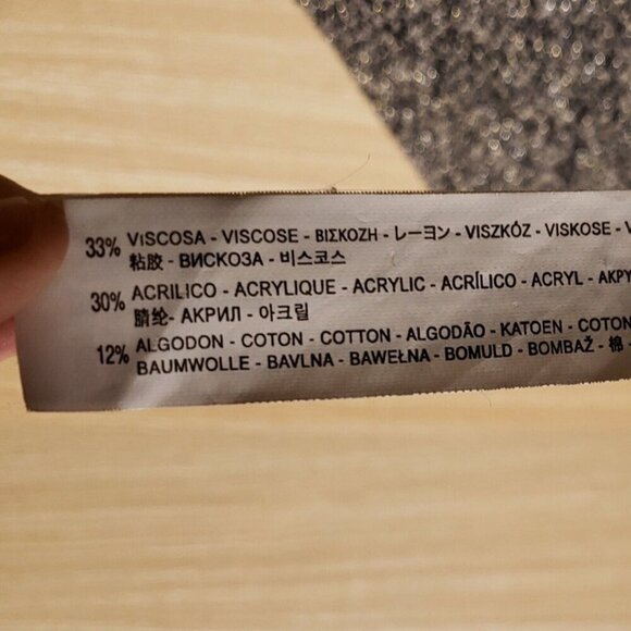 Zara Knit Womens Metallic Distressed Open Front Cardigan Sweater Medium - Picture 9 of 9